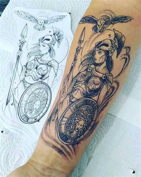 tatuajes de atenea|Tatuajes de Atenea, la diosa de la sabiduría